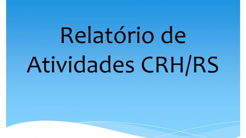 Relatório de Atividades CRH